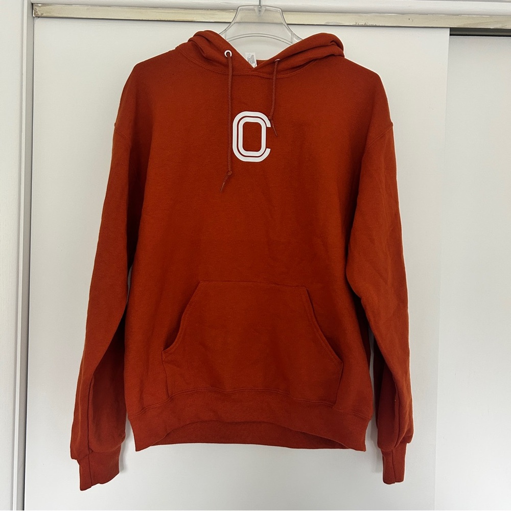 Jerzees Rust Hoodie with Front Logo